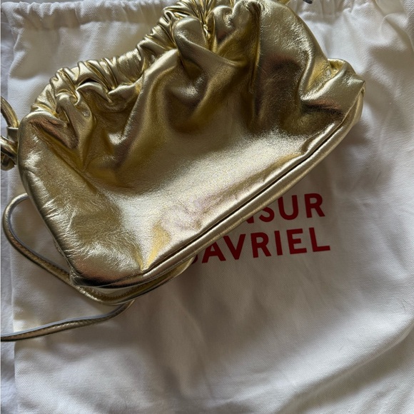 Mansur Gavriel Mini Cloud Clutch Gold - Picture 4 of 6
